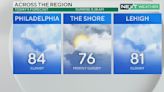 Skies get cloudier across Philadelphia Sunday, chance for showers later in the evening