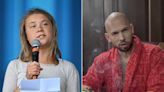 Greta Thunberg makes cheeky dig at Andrew Tate over pizza box following arrest
