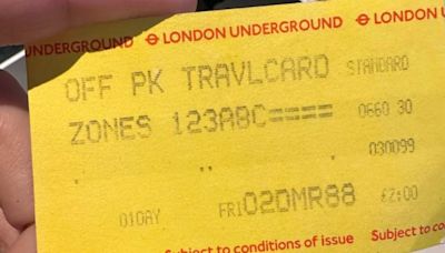 London Tube ticket from the 80s drives home just how much fares have risen