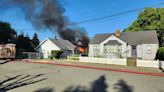 Man arrested for arson after fire engulfs garage in Duncan