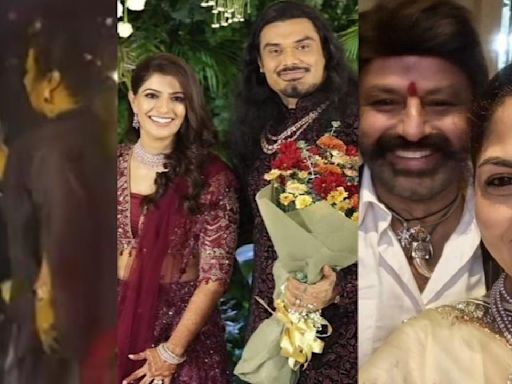 Varalaxmi-Nicholai Sangeet and Wedding Reception: Sarathkumar-Raadhika perform on Dhanush's Rowdy Baby; NBK, Kushboo Sundar attend