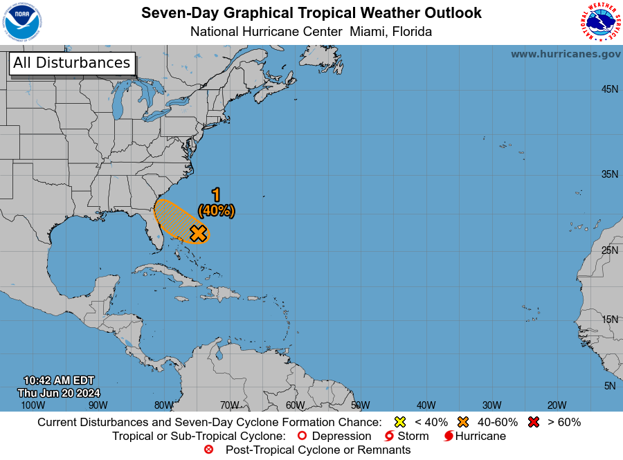 Invest 92L approaching Florida, Georgia. Track system, see possible impacts