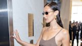 Bella Hadid Serves Up Summer Outfit Inspiration in a Slinky Brown Mini Dress