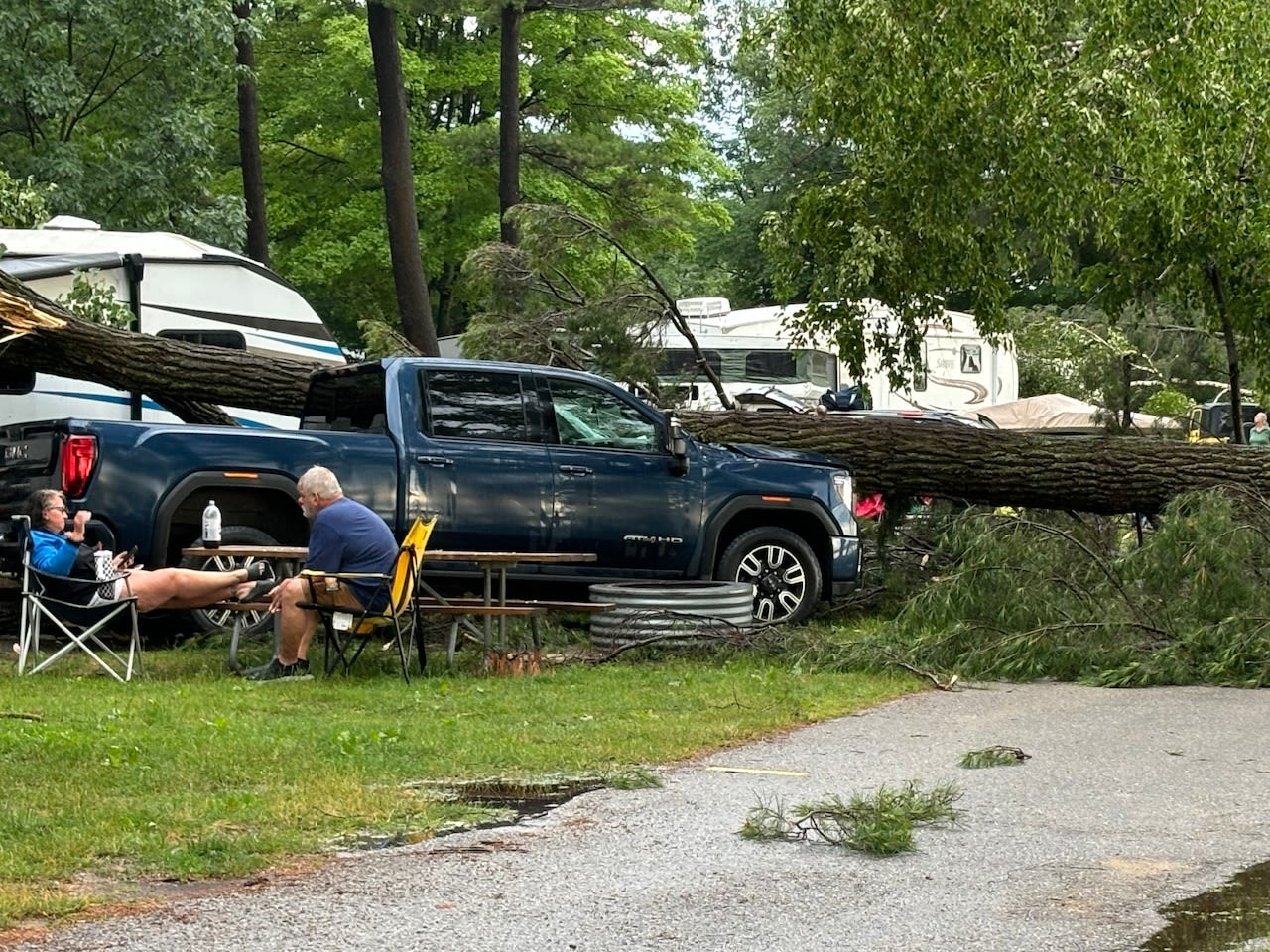 No injuries at Silver Lake State Park after storm uproots trees onto campsites