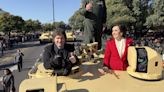 Video: el momento en el que Javier Milei y Victoria Villarruel se subieron a un tanque de guerra