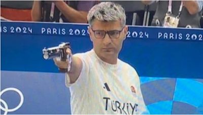 Turkey's Olympic shooter, without specialised gear and hand in pocket, is now an internet sensation. Memes