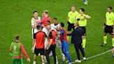 Declan Rice involved in heated altercation with Slovakia manager after England win