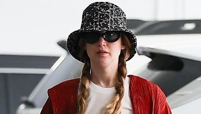 Jennifer Lawrence keeps a low profile in a bucket hat and shades in LA