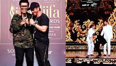 IIFA 2024: Karan Johar Touches Shah Rukh Khan's Feet As He Receives Lifetime Achievement Award; WATCH