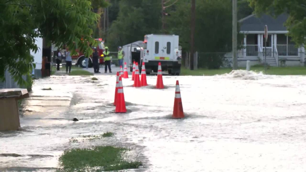 North Charleston water main repaired, road destroyed by flood water