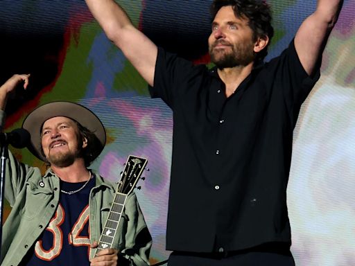 Bradley Cooper performs 'A Star Is Born' song with Pearl Jam at BottleRock music festival