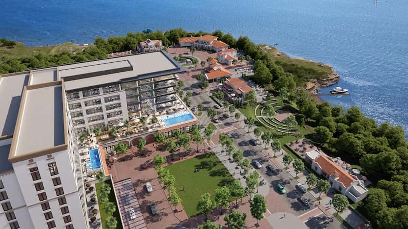 Luxury hotel to connect to office building along the shores of Lake Grapevine
