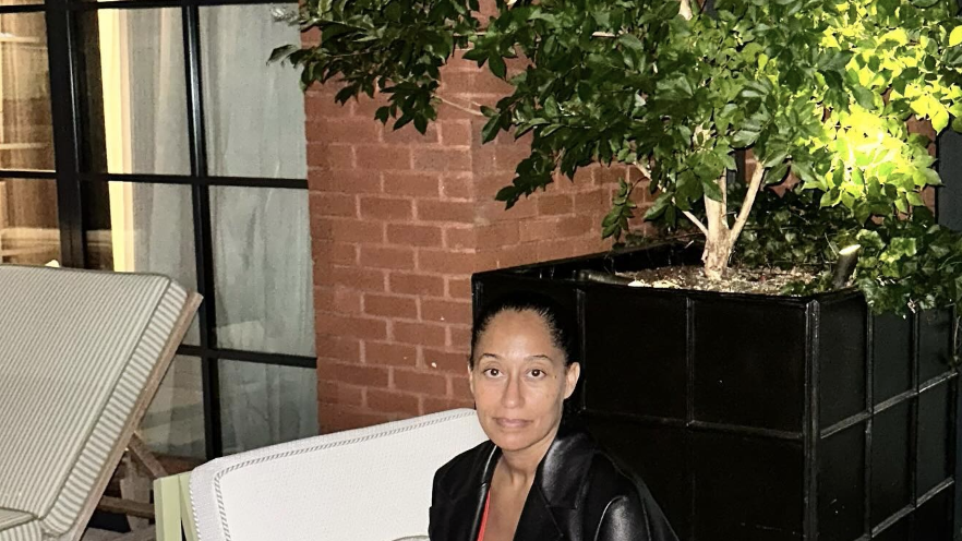 Tracee Ellis Ross Put a Red-Hot Twist on This "It" Mesh Bag