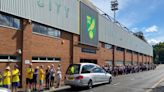 Norwich City fans bid farewell to club goalscoring legend Terry Allcock