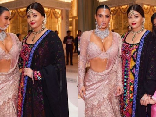 Kim Kardashian can't take her eyes off Aishwarya Rai Bachchan in viral photos from Anant Ambani's wedding; Seen yet?