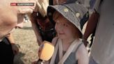 VERY cute little girl, five, gives hilarious interview at Glasto