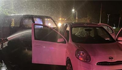 台1線苗栗造橋段3車追撞 2車起火4人受傷送醫 - 社會