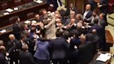 Escándalo en el Congreso italiano: un diputado golpeó en la cabeza a otro legislador