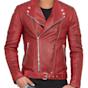 Men's red leather jacket