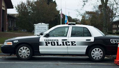 Police investigate an off-duty Fairhaven police officer's collision with cyclist Monday