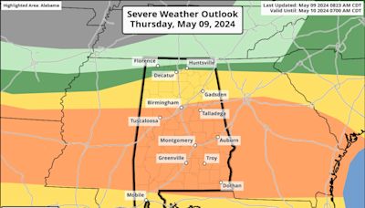Severe weather possible in Alabama today and tonight