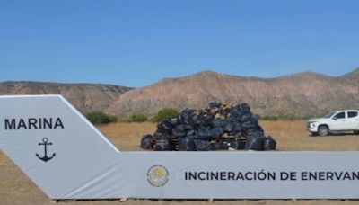 Dan duro golpe al narco; incineran más de 3 toneladas de cocaína en Baja California Sur