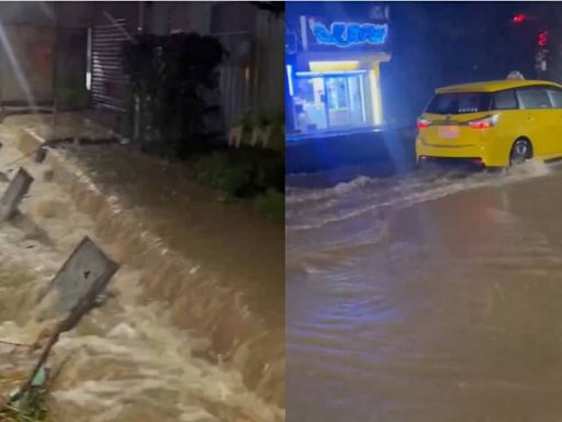 豪雨狂灌北台灣！北北基宜14地淹水警戒「4區域列一級」 災情畫面曝光