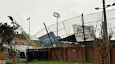 Storm damages Howser's right-field fence, foul pole