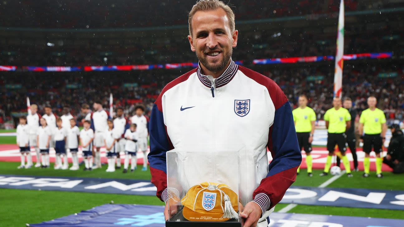 Harry Kane wins 100th England cap vs. Finland