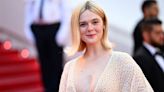 Elle Fanning Wears Backless Semi-Sheer Gucci Gown to Cannes Film Festival