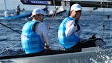 Robert Dickson and Sean Waddilove in prime position for Olympic skiff medals
