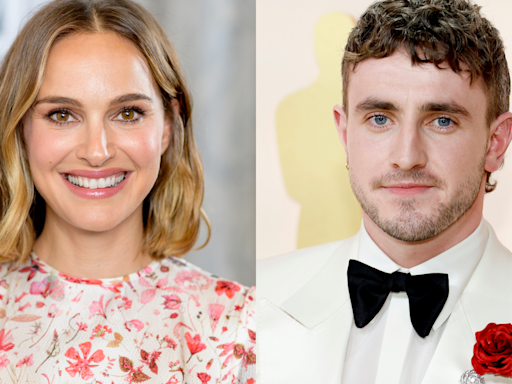 Natalie Portman and Paul Mescal Giggle, Smoke a Cigarette, and Wear Matching T-Shirts in London