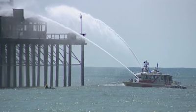 San Diego lifeguards’ Triton fire boat assists in Oceanside Pier blaze