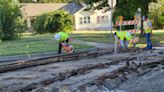 105-year-old trolley tracks uncovered as part of Bartlesville's bygone era