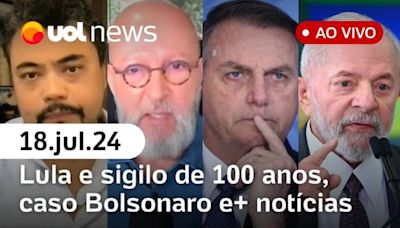 Caso Bolsonaro: Ramagem na PF, Cid cita empresário; Lula põe sigilo de 100 anos e+| UOL News ao vivo
