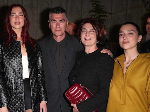 Dua Lipa Steps Out with Mom, Dad and Sister for Family Night at Star-Studded Gucci Fashion Show in London