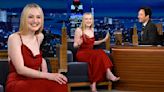 Dakota Fanning Channels the Red Trend in Vintage John Galliano Dress on ‘The Tonight Show Starring Jimmy Fallon’