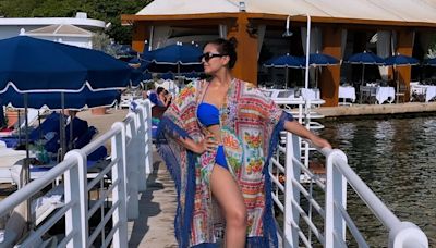 Huma Qureshi In A Blue Swim Set Wore The Most Chic "Colour Of The Mediterranean" On Her French Vacation