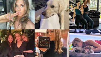 Jennifer Aniston shares puppy pictures, workout photos from Instagram photo dump