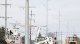 AEP installing new metal power poles between Bucyrus and Shelby
