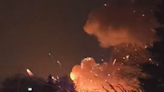 Massive explosions rock Clinton Twp. as building goes up in flames, sending debris flying