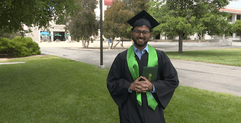 Pakistani student graduates from college year after winning asylum