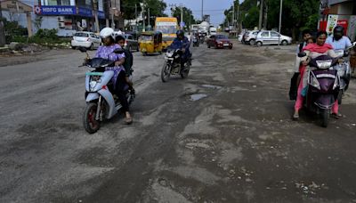 Rain-damaged roads give grief to motorists in Hyderabad