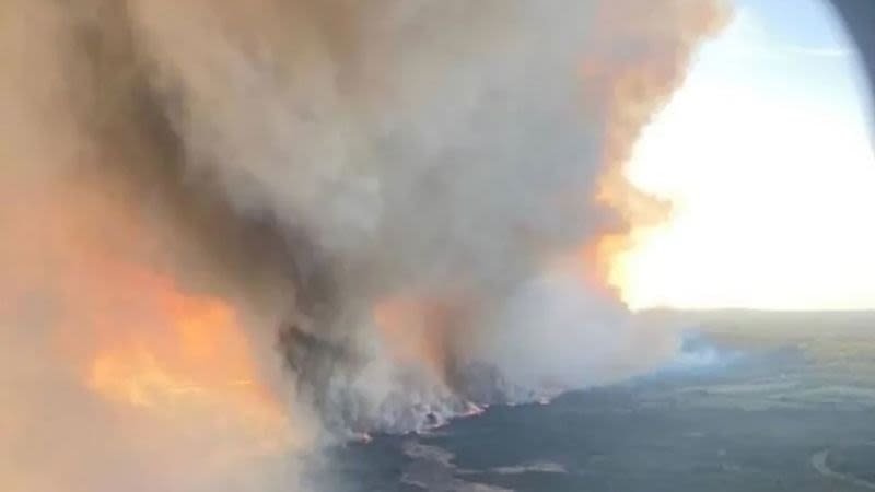 Dozens of blazes burning in Canada are sending smoke to the US. Several major fires have forced hundreds of evacuations