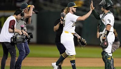 Joey Estes goes the distance and Athletics beat Angels 5-0