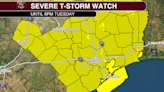 Weather update: Severe thunderstorm watch for southeast Texas until 6 p.m. Tuesday