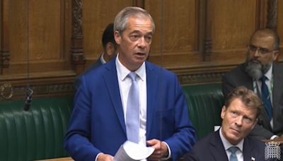 Nigel Farage uses maiden Commons speech to slam 'Remainer Parliament'