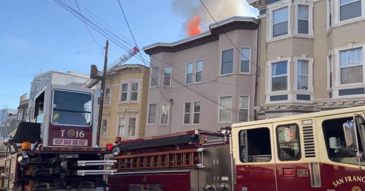 Fire burns 3-story residential building in San Francisco's Nob Hill neighborhood