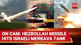 Iranian Missile Fired By Hezbollah Blows Up IDF Merkava Tank In Southern Israel | Watch