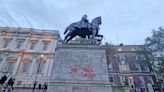 ‘God Save Gaza’ graffitied on Grade-II listed First World War statue after London protest